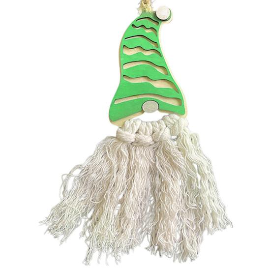 Christmas Gnome Ornaments Handmade Wooden Gnome Xmas Tree Ornaments with Tassels Rustic Farmhouse Hanging Decor for Holiday Tree Home Decor