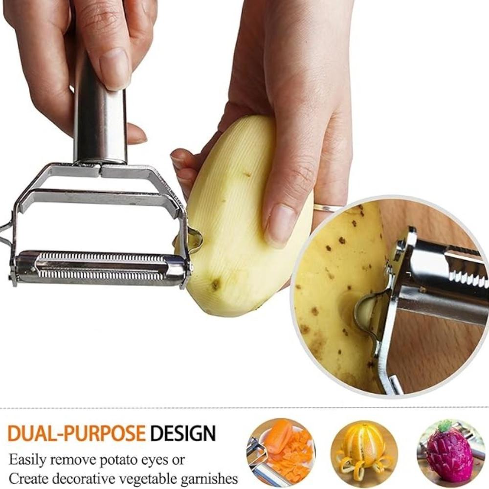 1PCS Stainless Steel Vegetable Peeler - Potato, Cucumber & Carrot Grater - Kitchen Gadgets & Accessories - Fruit & Vegetable Peeling Tool