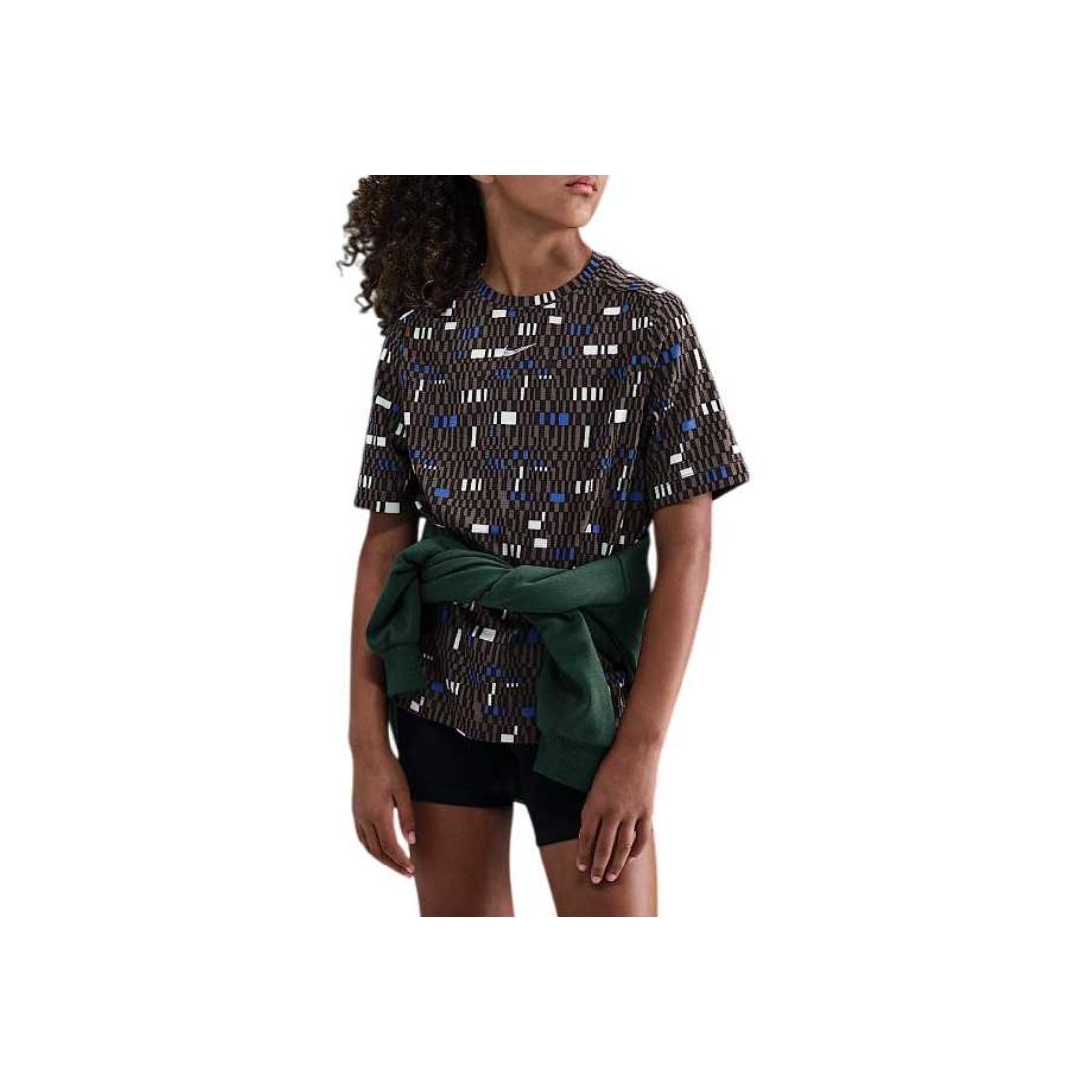 

Nike Детская футболка Dri-Fit Multi быстросохнущая Удобный круглый вырез Короткий рукав Детские топы HV0204-237 L