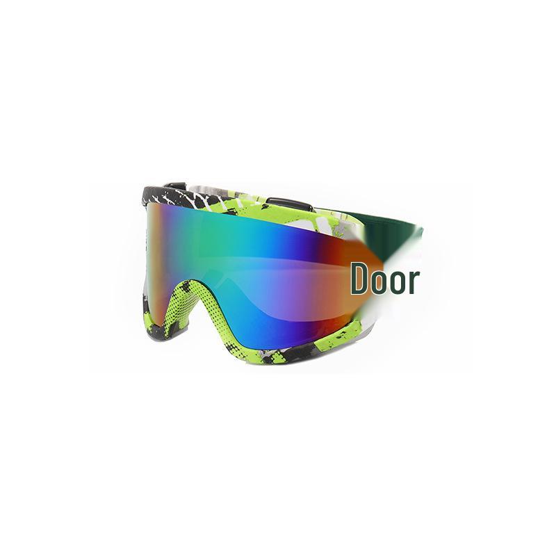 Cross-border Fashion Anti-fog Ski Goggles: Large Frame, Wind & Sand Proof, Colorful Protective Sports Glasses