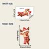 Christmas Santa Cat Switch Plate Wall Sticker Self Adhesive Removable Living Room Bedroom