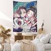 Japanese Anime Akaza Ddemon Slayer Cartoon Tapestry Art Science Fiction Room Home Decor Wall Hanging Sheets
