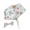 Three-color Petals Weather and Rain Dual-purpose Small Portable Sunshade Automatic Sun Umbrella Sun Protection and UV Protection 50-fold Umbrella