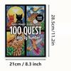 Solid Digital Coloring Book Quest Color By Numbers 100 Things Self Discipline Planner for Adult Stress Relief Dual-head Pen