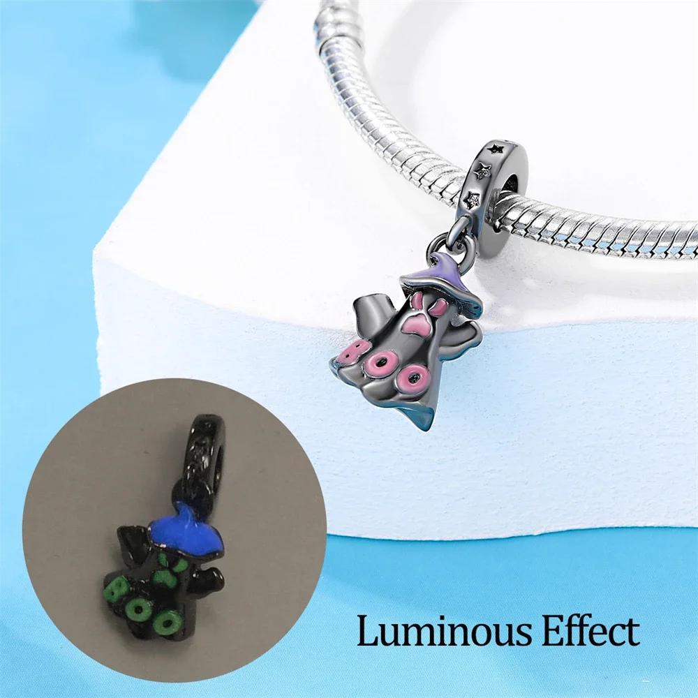 Copperhappy Halloween Series Luminous Horror Pumpkin Charms Fit Original Women'S Bracelet Diy Simple Gift