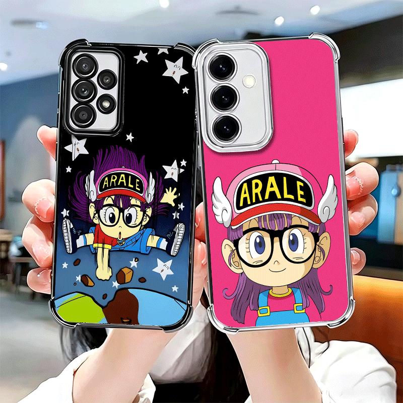 Arale S-Slump Anime Plating Phone Case For Samsung A17 A07 A37 A57 A16 A56 A15 A55 A14 A54 A13 A53 A26 A36 A25 A35 A24 A34 A23 A