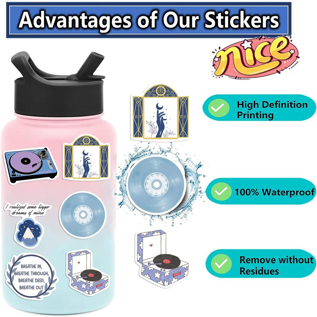 100 Small Fresh Version Without Avatar Taylor Swift Graffiti Stickers Decorate Guitar Notebook Suitcase DIY Waterproof Stickers