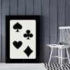 Retro Poker Wall Art Trendy Poster Canvas Set Of 6 Painting Lucky Playing Card Funky Black White Queen Joker Ace Room Home Decor