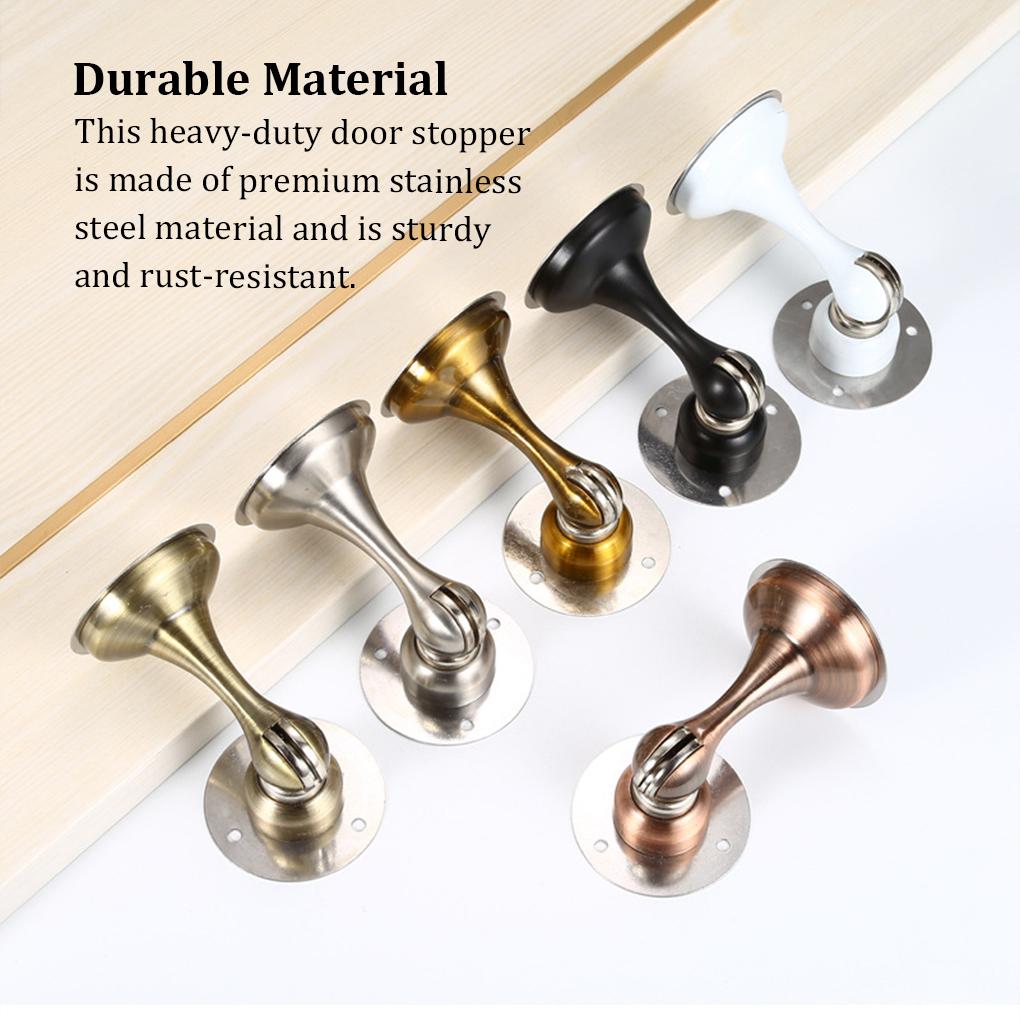 Door Stopper Steel Wind-Proof Anti-rust Doorstop Water-proof Stronger Indoor Furniture Hardware Bathroom Toilet Bedroom