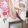 Beautiful Watercolor Girl Sheer Window Curtains For Living Room Bedroom Modern Voile Tulle Curtains Fabric Drapes For Kitchen
