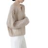 Women's French V-Neck Sweater: Early Spring to Winter Style, Hollow Knit, Fashionable Temperament Top