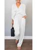 European and American Solid Color Satin Women's Summer Short-Sleeve Top & Pants Set (2025)