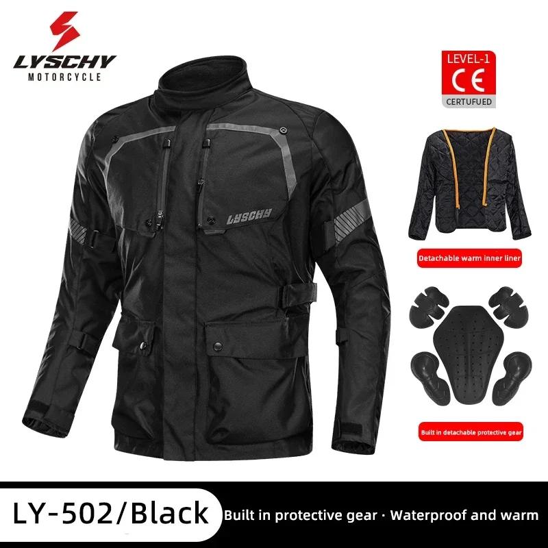 LYSCHY Motocross Jacket Autumn Winter Waterproof Warm Inner Liner Motorcycle Riding Clothing Anti-fall Off-road Jacket Rallysuit