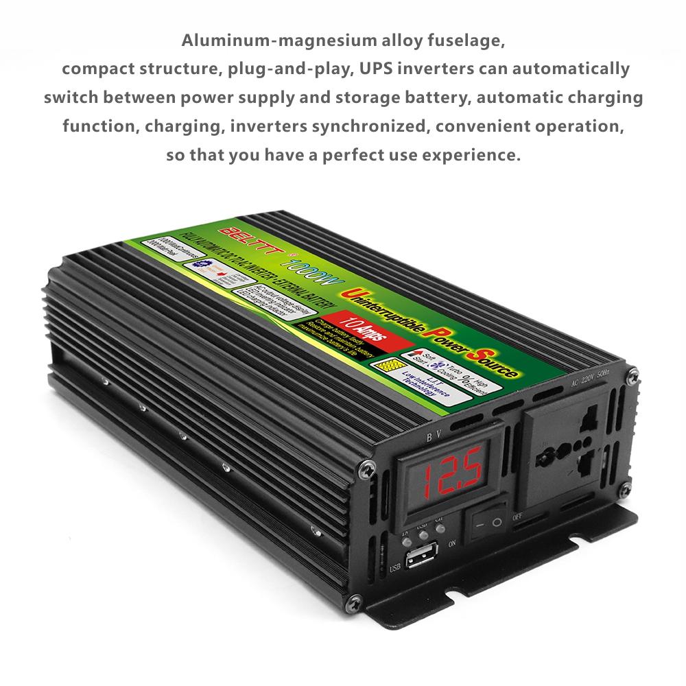 Free Shipping Dc12v To Ac 220v 230v 1000W UPS Power Inverter with Battery Charger