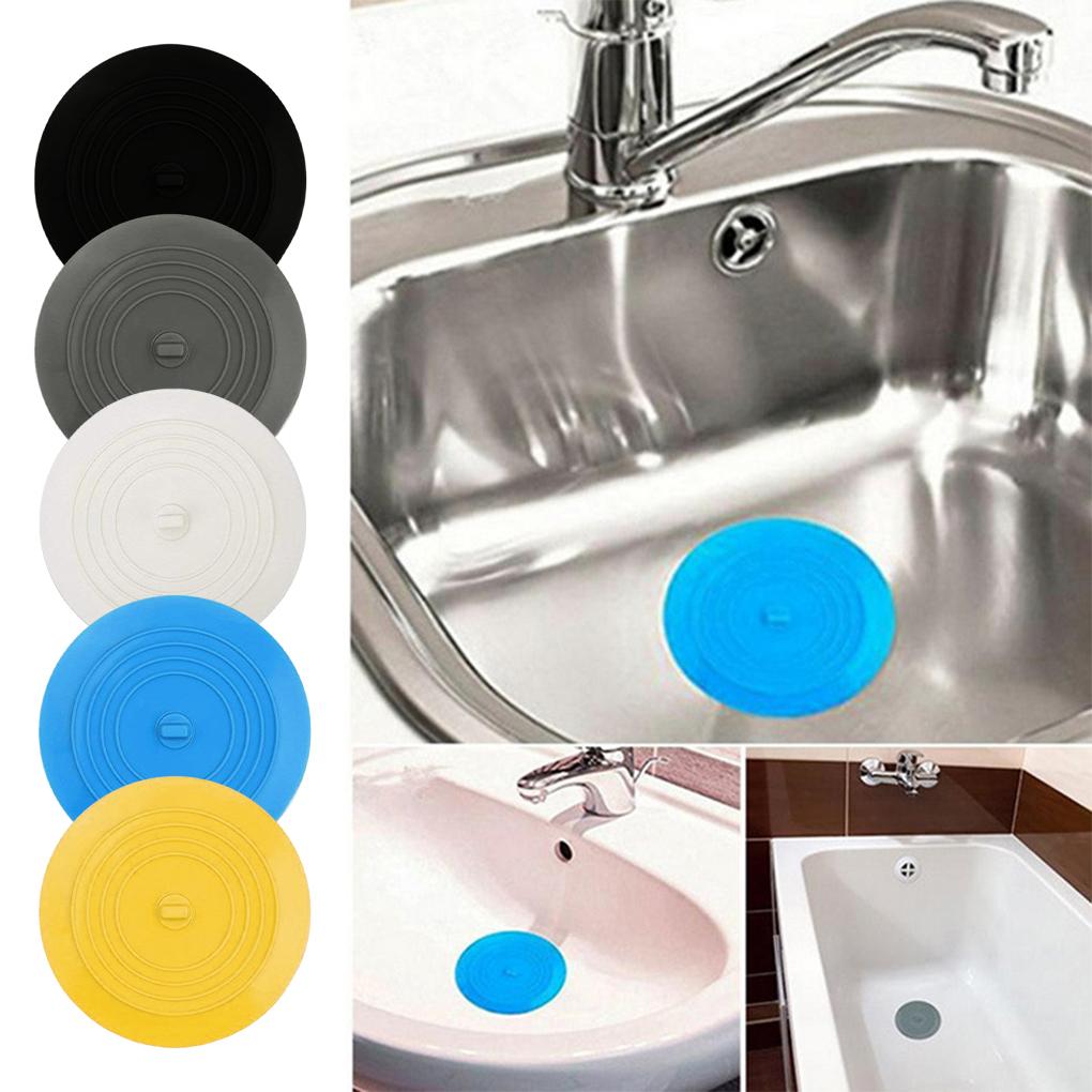 Lavabo Tıpası Silikon Yuvarlak Banyo Aksesuarı Ev Kullanımı İçin Uygun Duş Zemin Sızıntısı Kapağı Küvet Tıpaları