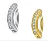 F136 Titanium Smooth Surface Zircon Navel Ring: Versatile, Full Diamond Navel Stud Jewelry