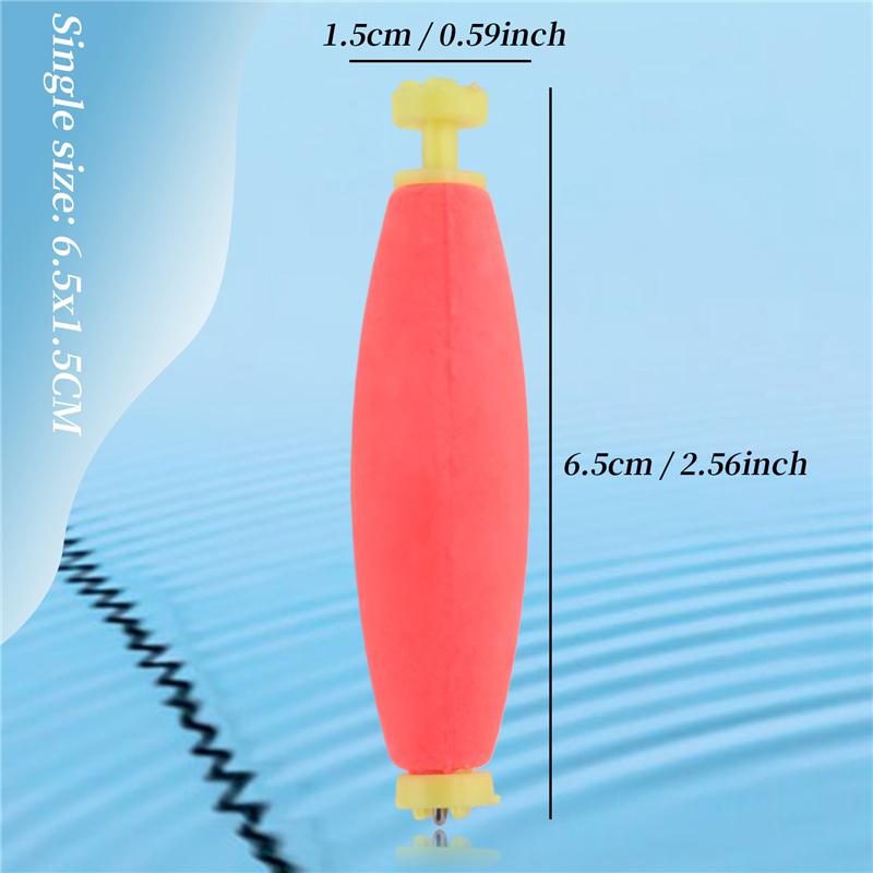 Classy-20 Pieces Fishing Bobbers Weighted Foam Snap On Float Weighted Bobbers For Fishing Tackle Accessories Fishing Supplies