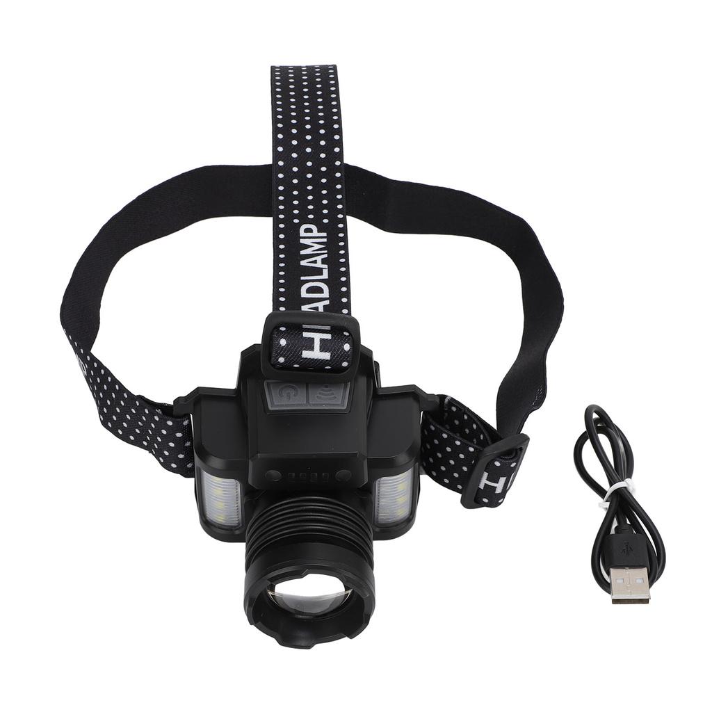 30W LED Headlamp Rechargeable Water Resistant Super Bright White Laser LED Zoomable Headlamp with
