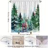 Enchanted Forest Deer Shower Curtain - Water-Resistant Fabric for Bathroom - Perfect for Nature and Wildlife Lovers