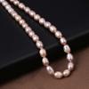 1String, Light Orange Natural Freshwater Pearls, Handmade Rice Pearl Beads, 5-6 Mm, for DIY Necklace Accessories, Jewelry Making, Women Gift, 36 Cm
