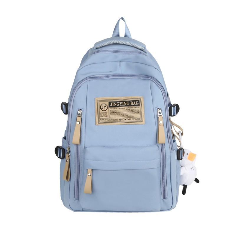 Schoolbag backpack female canvas backpack trendy simple Korean version junior high school student schoolbag wholesale casual versatile