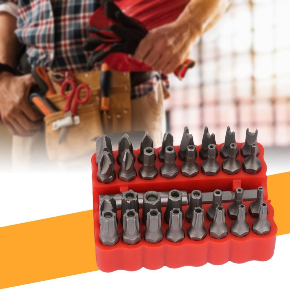 33 Pcs With Storage Case Tamper Proof Bit Set