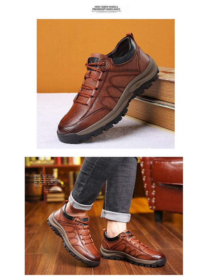 Men's Cross-Border Plus Size Outdoor Hiking Shoes - Fashionable Low-Top, Non-Slip, British Style Casual Footwear.