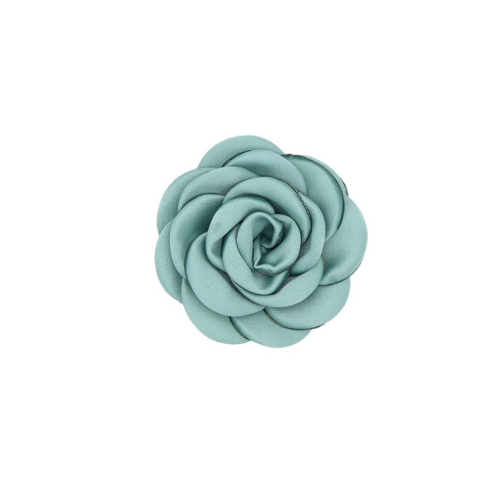 Satin Rose Fabric Artificial Flower Camellia Flower Silk Dress Decoration Headwear Handmade Hair Accessory