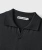 Beulaendideu Solid Open Collar Half Knit [Graphite]
