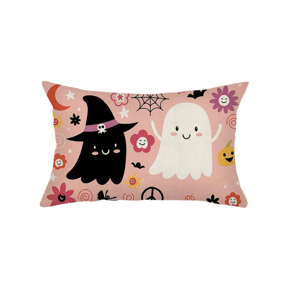 Halloween Waist Pillowcase Festive Atmosphere Decoration Living Room Sofa Cushion Cover Polyester Printed Cushion Cover