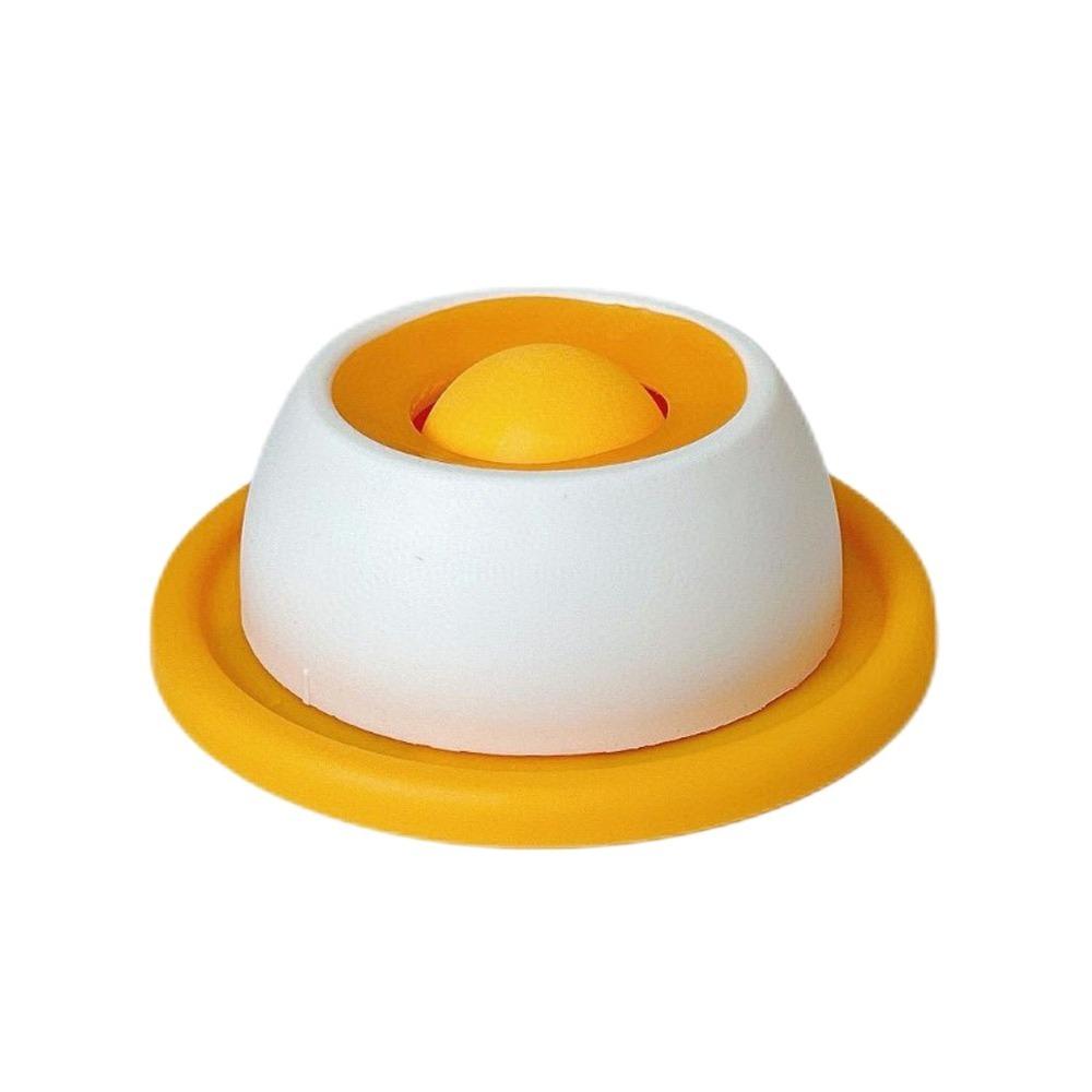 Anti-spill Dog Lick Toys Bite Resistant Yogurt Licking Plate Interactive Dog Toys  Healthy Eating жёлтый