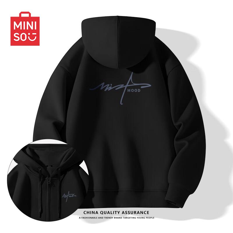 

MINISO Men s Z Series Heavyweight Hooded Zip-Up Sweatshirt 2XL