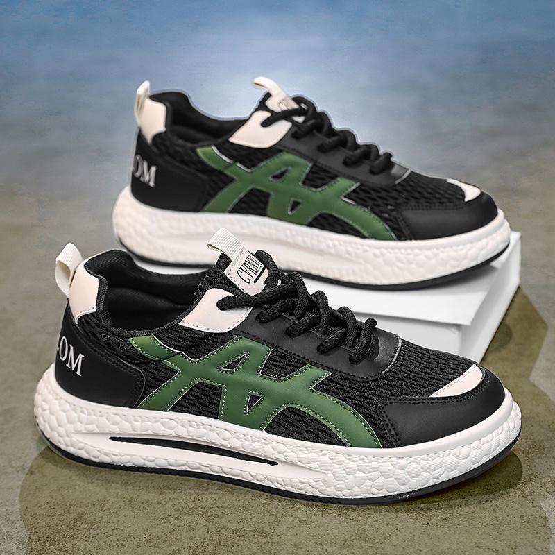 New Fashion Men 's Four Seasons Comfortable Thick Sole Shoes Students BoysTrending Soft Sole Breathable Casual Running Sneakers