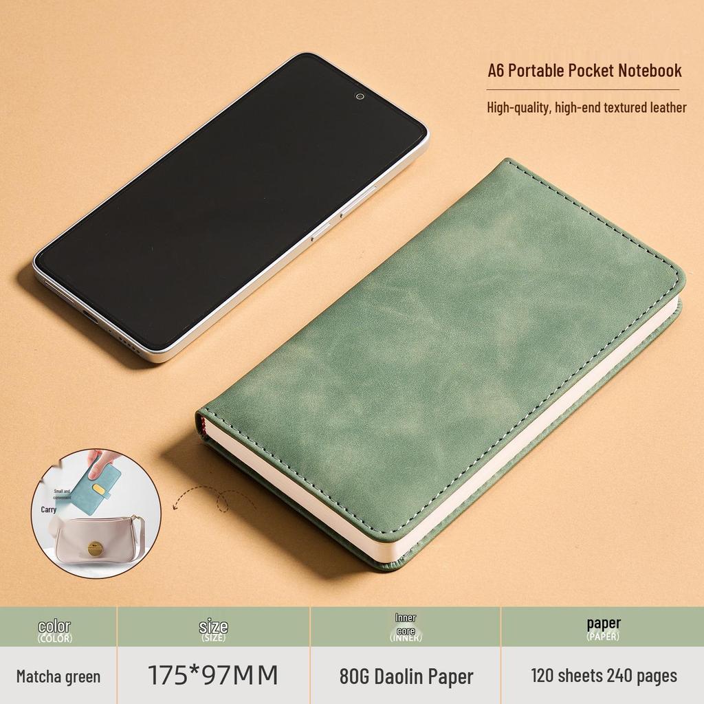 A6 Anpassat Spänne Högvärdig Anteckningsbok: Bärbar fickanteckningsbok för kontor, studier och redovisning