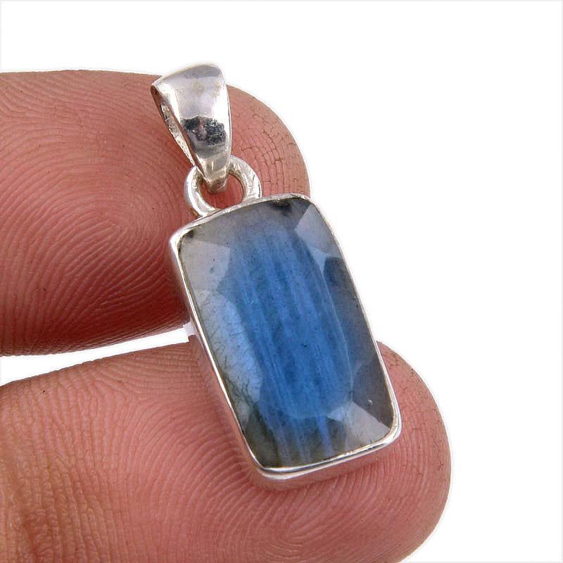 

Natural Labradorite Gemstone Handmade 925 Solid Sterling Silver Pendant 1 u5S42