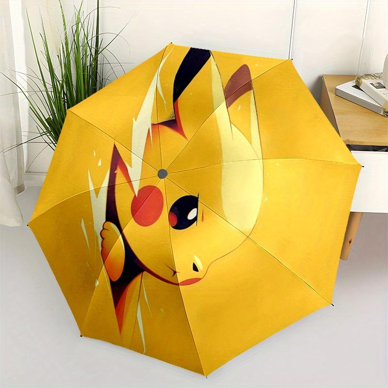 1pc Pikachu Automatic Open Umbrella - 8-Rib Compact Foldable Design, Durable Fabric for Casual & Fashion Use, 077