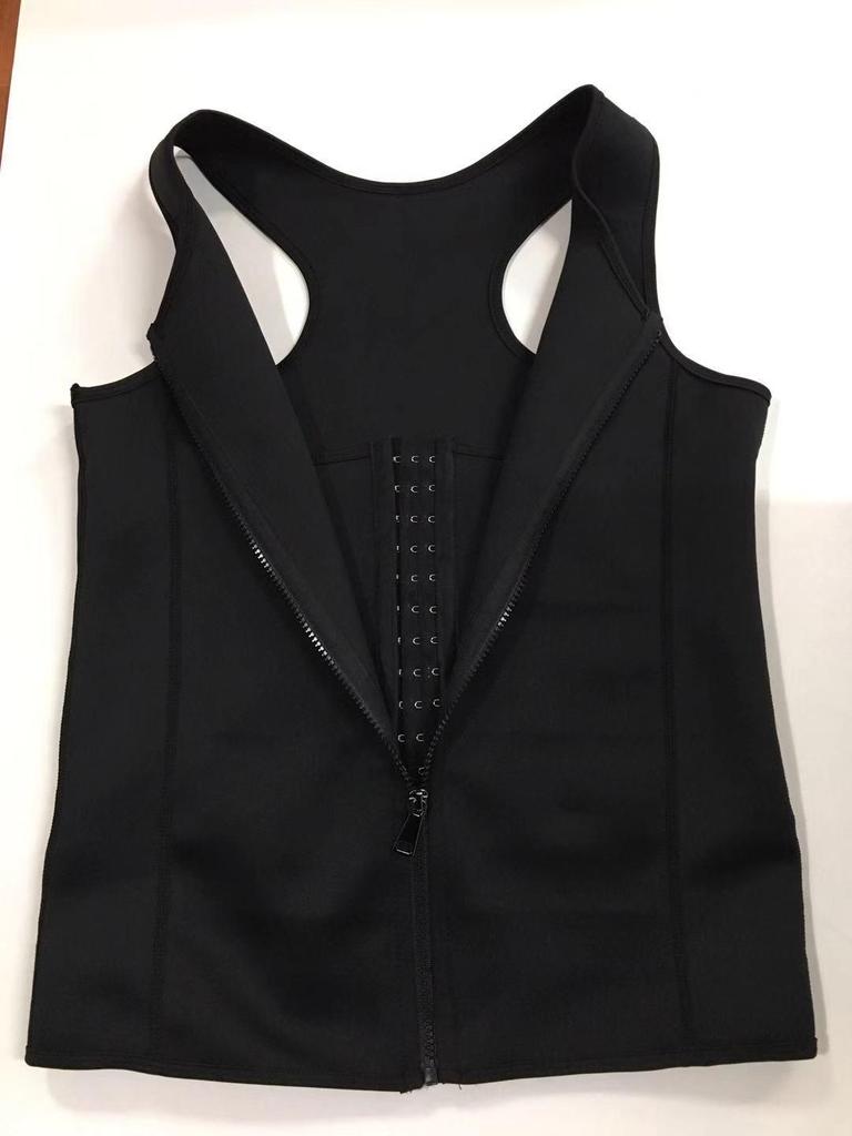 2023 Men's Slimming Compression Vest with Hook-and-Eye Zipper, Double Layer Sweat-Wicking Body Shaper
