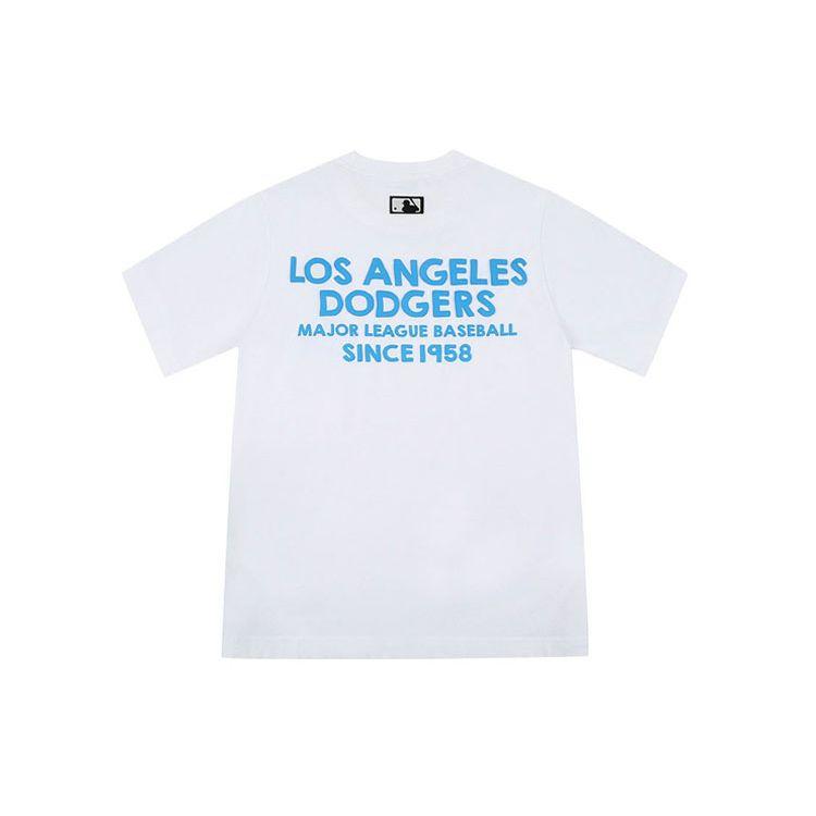 MLB Los Angeles Dodgers American Vintage Basic Solid Color Printed Short Sleeve T-Shirt Unisex Tops White 31TS04031-07W