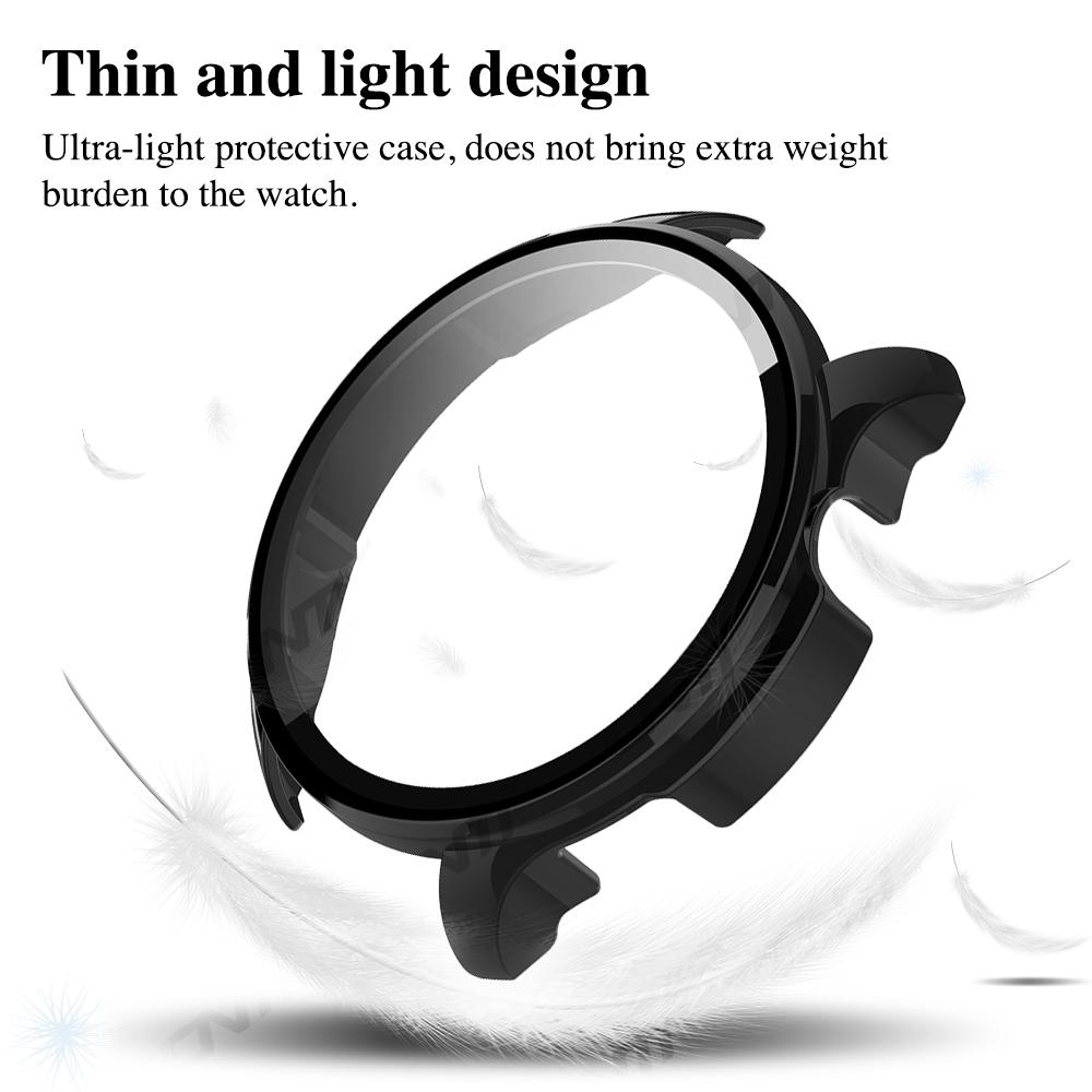 Glass+Hard Case for Amazfit Balance Screen Protector Tempered Glass Anti-scratch Bumper Protection Cover Case Shell Accessories