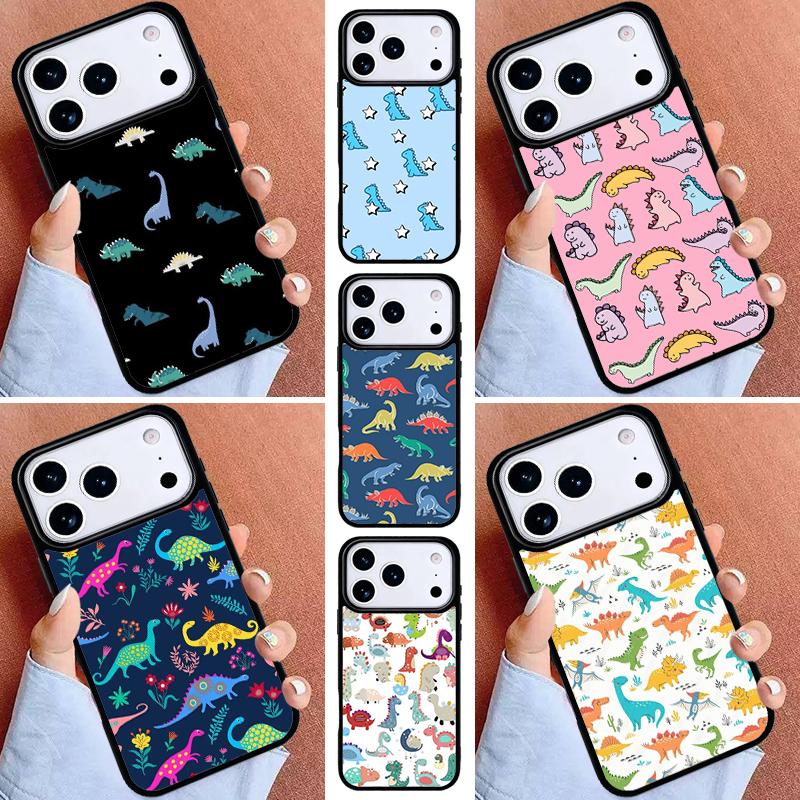Süße Dinosaurier Baby Handyhülle für iPhone 16e 15 14 13 12 17 Pro Max Plus Air 17pro Hülle Coque