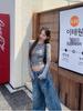 Spicy Girl Grey Polka Dot Long Sleeve Cropped T-Shirt for Women - Autumn Korean Style, Chic & Slimming