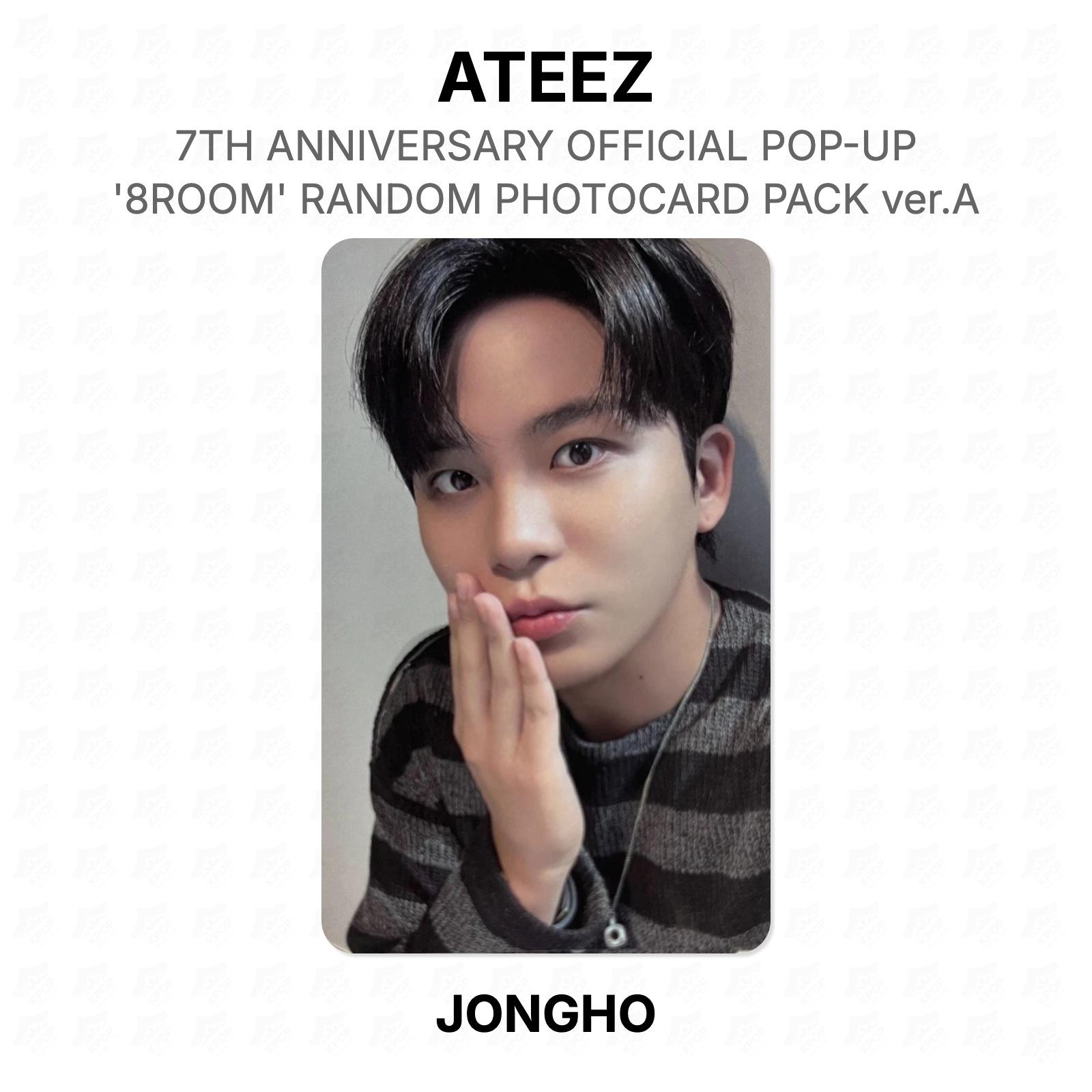 ATEEZ 7TH ANNIVERSARY OFFICIAL POP-UP 8ROOM RANDOM PHOTOCARD PACK ver.A Official Photocard JONGHO