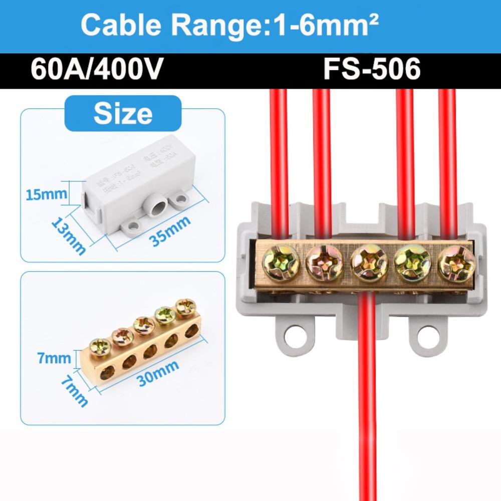 Electrical Connectors Conductor Brass High Power Splitter Large Current Universal Wire Connector Terminal Blocks Electrical