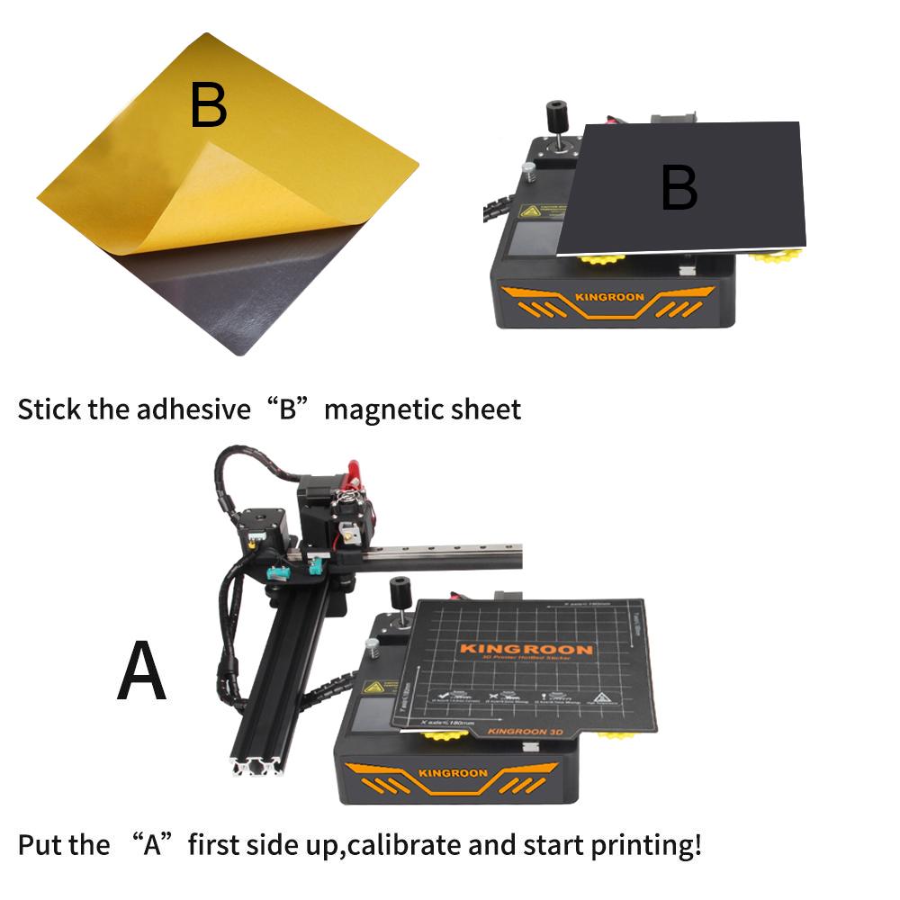 Build Plate Magnetic Heatbed 180 235 310 mm 3D Printer Hot bed Sheet A+B Soft Magnet Build Plate For KP3S KP5L Ender 3