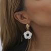 Flower Stylish Resin Earrings Modern Geometric Design Perfect For Snap Street