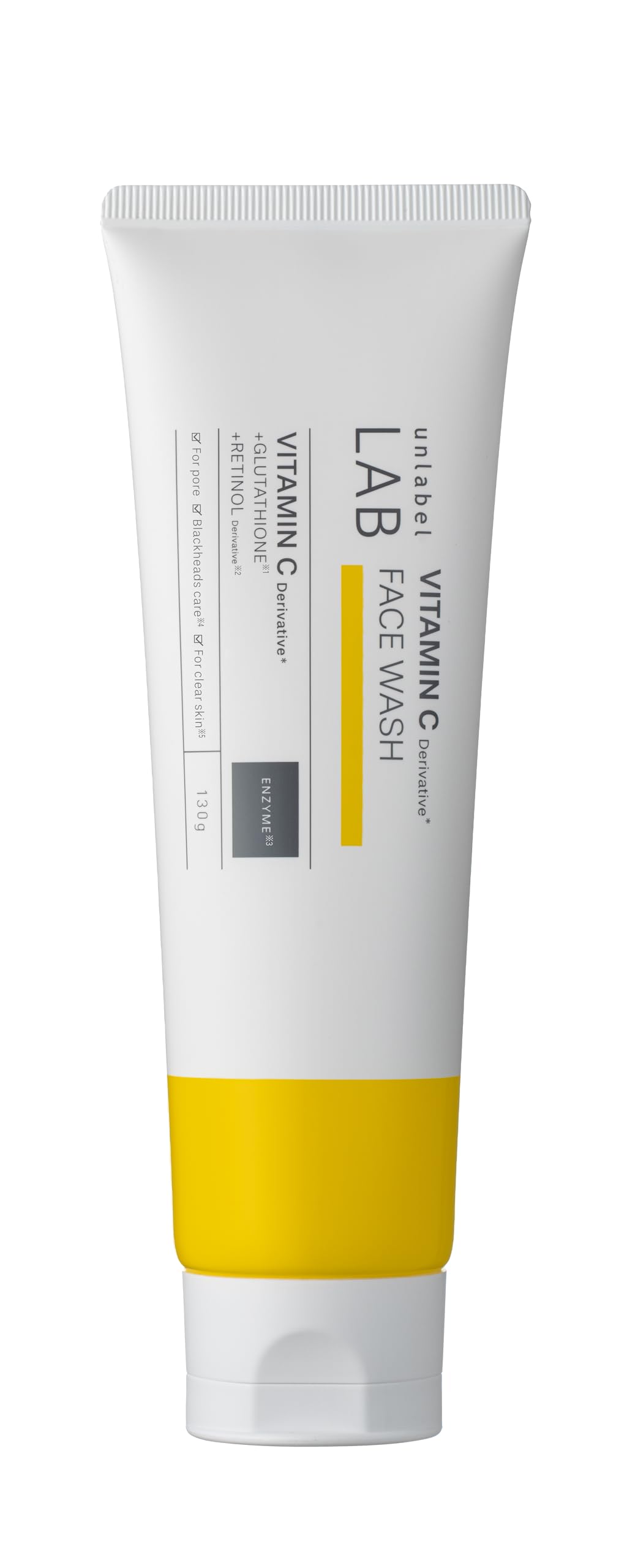 unlabel V Enzyme Facial Vitamin C Retinol Enzyme Reduces Dark Brightens 130g [New Model] Cleanser, Ultra-High Pressure, Penetrating, Derivative,