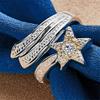 1 piece of 925 sterling silver exquisite star ring with an opening, women's jewelry accessories, fashionable wedding gift