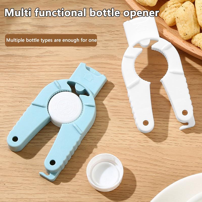 2Pcs Multi Bottle Opener Plastic Can Opener Water Bottle Gripper Jar Lid Remover Pull Tab Soup For Weak Hand Senior Elderly