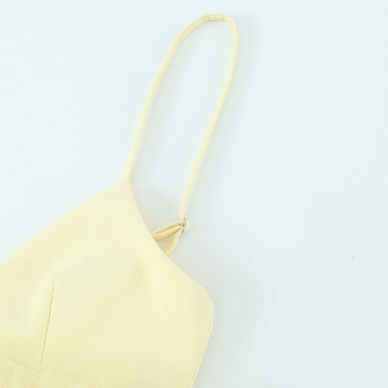 Kaslead New Arrival Women's Clothing Fashion Style Fashion Minimalist Puffy Hem Silk Net Stretch Tops 4772005