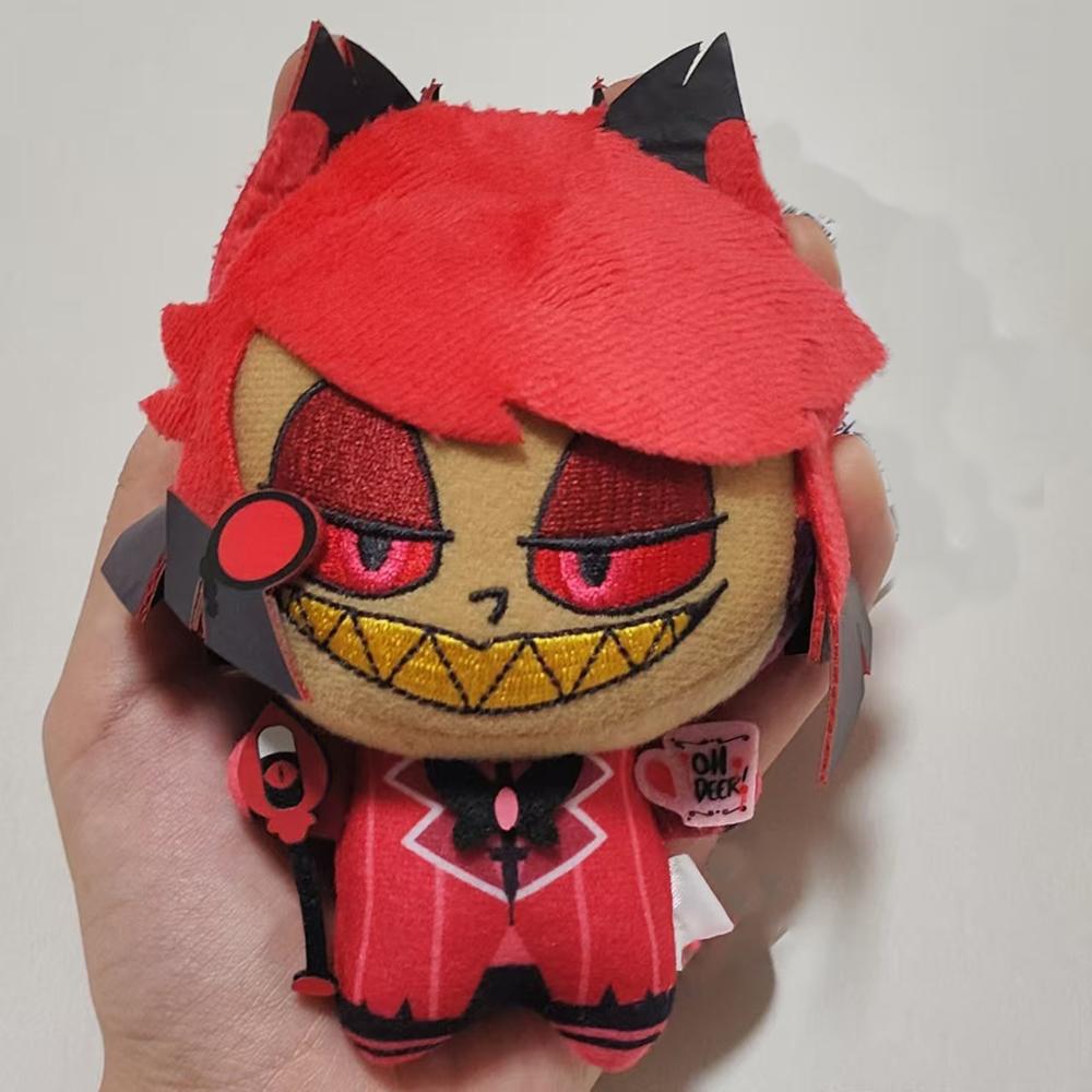10cm Hazbin Alastor Plüschtier Anhänger Mini Bedrucktes Samt Stofftier Fans Feiertags Geburtstagsgeschenke Engel Plüschtiere 10cm